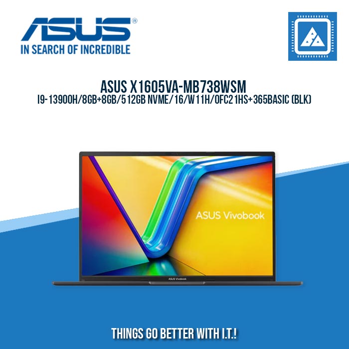 ASUS X1605VA-MB738WSM I9-13900H/8GB+8GB/512GB NVME | BEST FOR RENDERING LAPTOP ASUS X1605VA-MB738WSM I9-13900H/8GB+8GB/512GB NVME | BEST FOR RENDERING LAPTOP